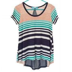 Striped shirt with mesh back cut-out. Worn once!